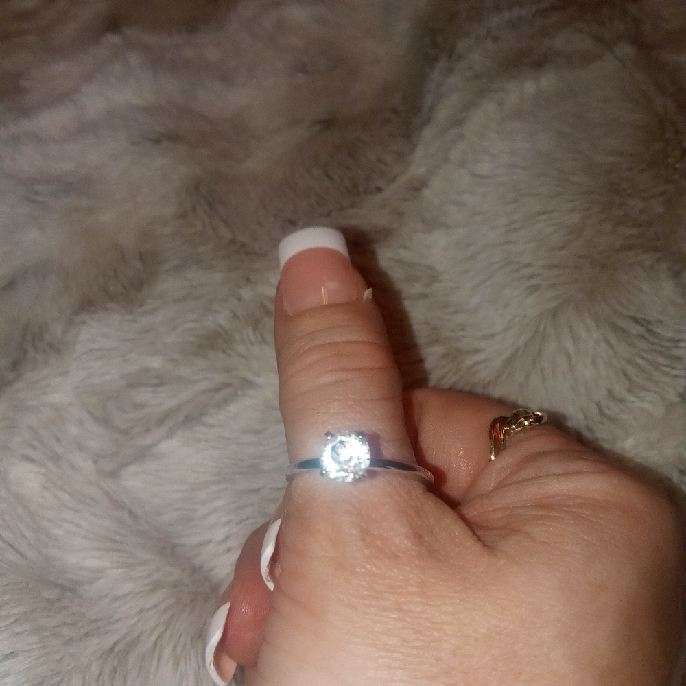 Diamond silver antique ring - Picture 6 of 9